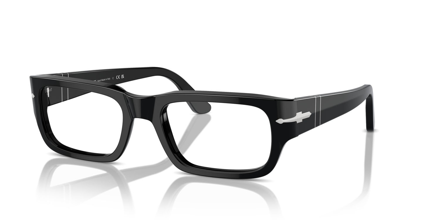 Occhiali da sole Persol Adrien PO 3347S (95/GH) colore nero forma rettangolare lenti transitions dark grey