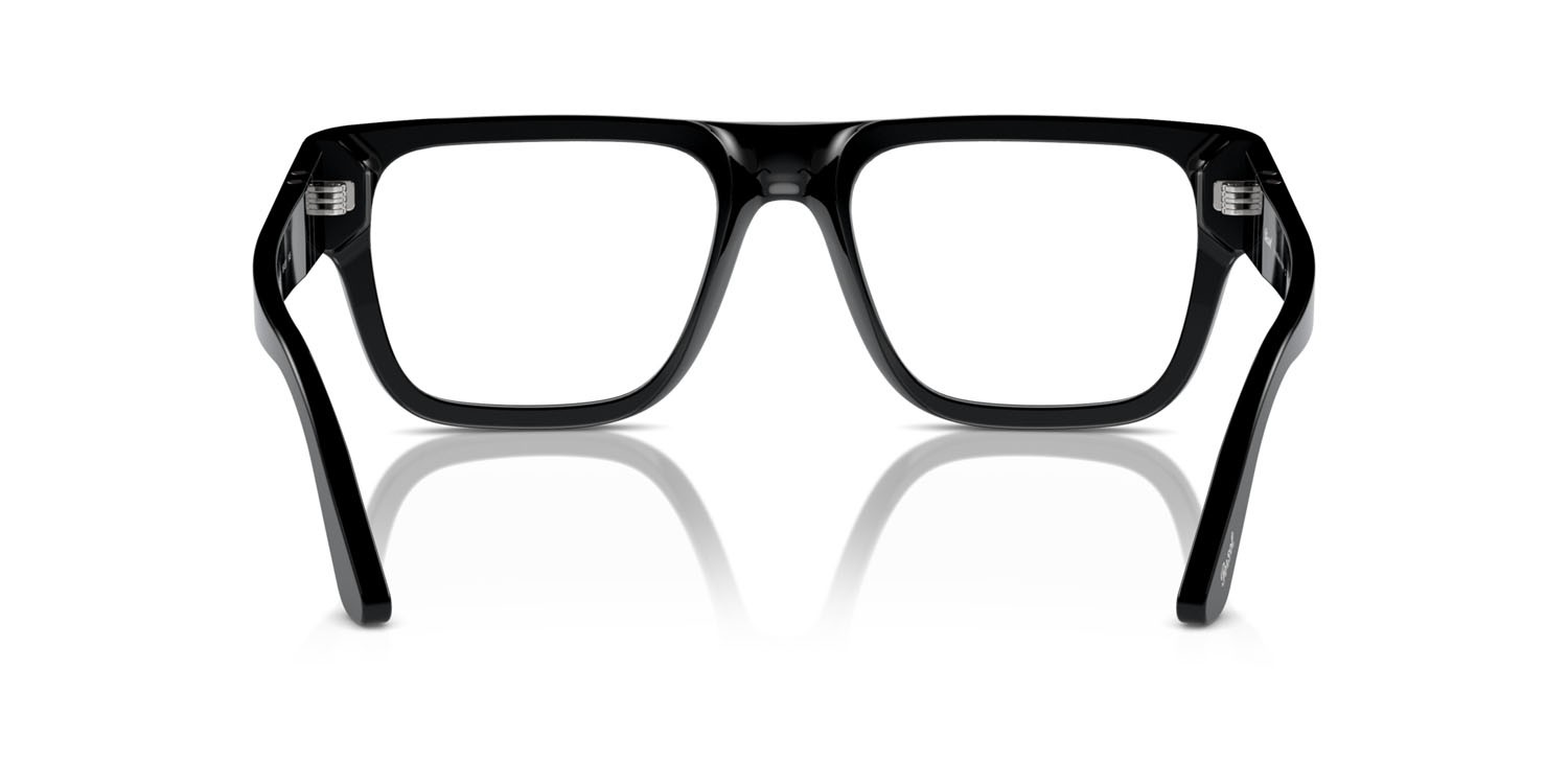 Eyeglasses Persol PO 3348V (95) color nero shape square lenses trasparente
