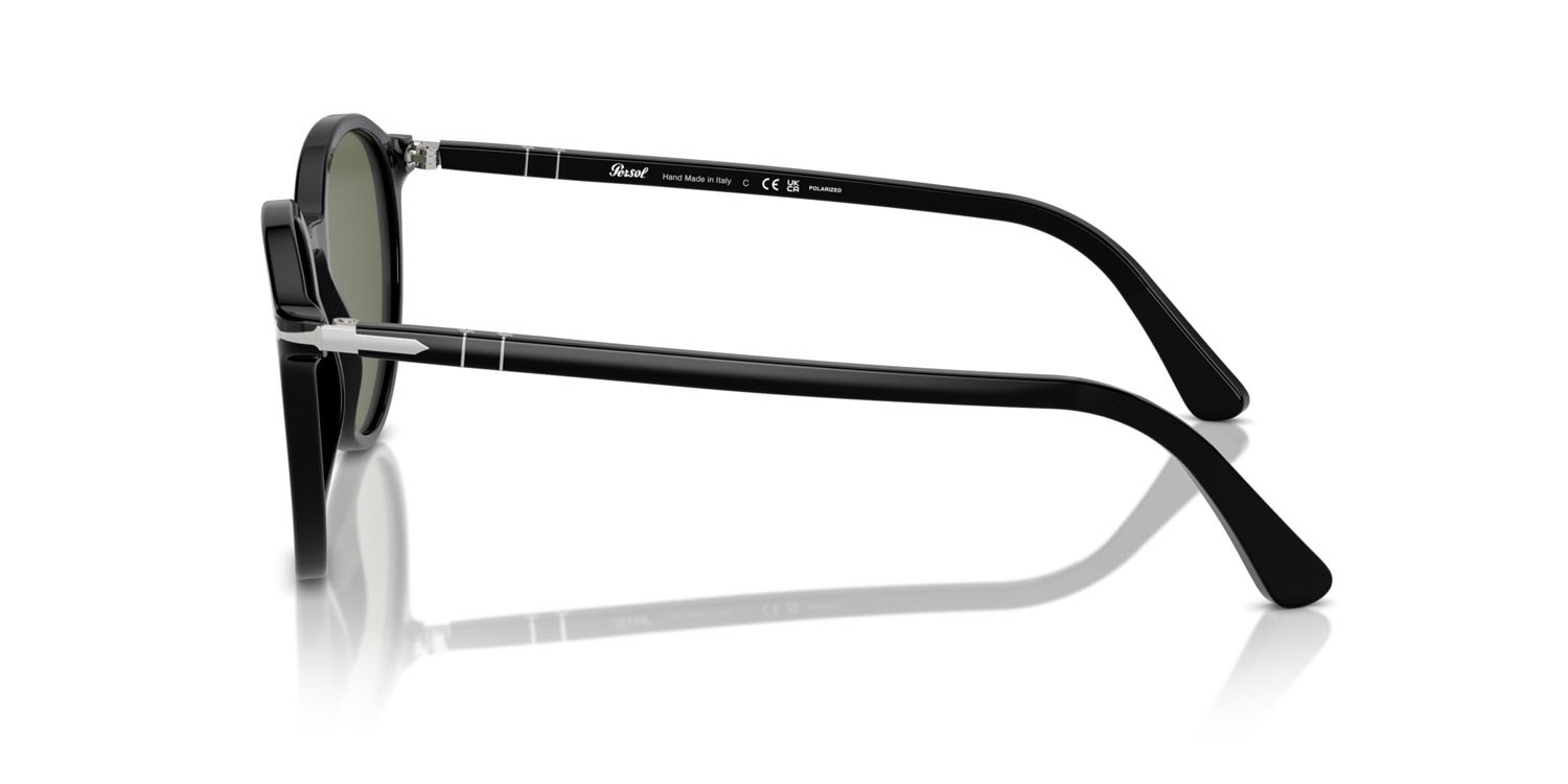 Occhiali da sole Persol PO 3350S (95/58) colore nero forma pantos lenti polar verde