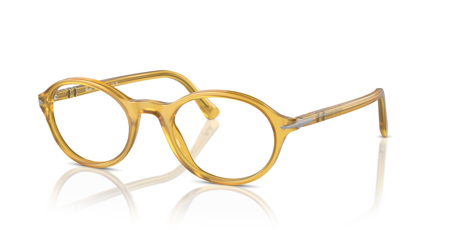 Occhiali da vista Persol PO 3351V (204) colore miele forma ovale lenti trasparente