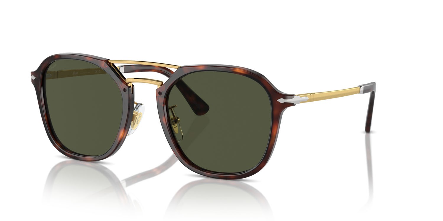 Sunglasses Persol PO 3352S (24/31) color havana shape square lenses verde