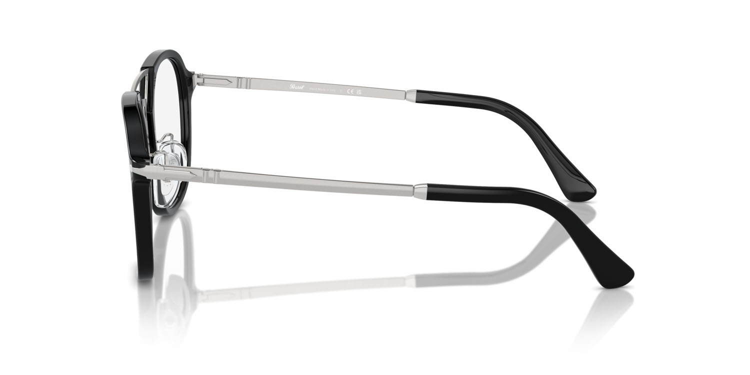 Eyeglasses Persol PO 3352V (95) color nero shape square lenses trasparente