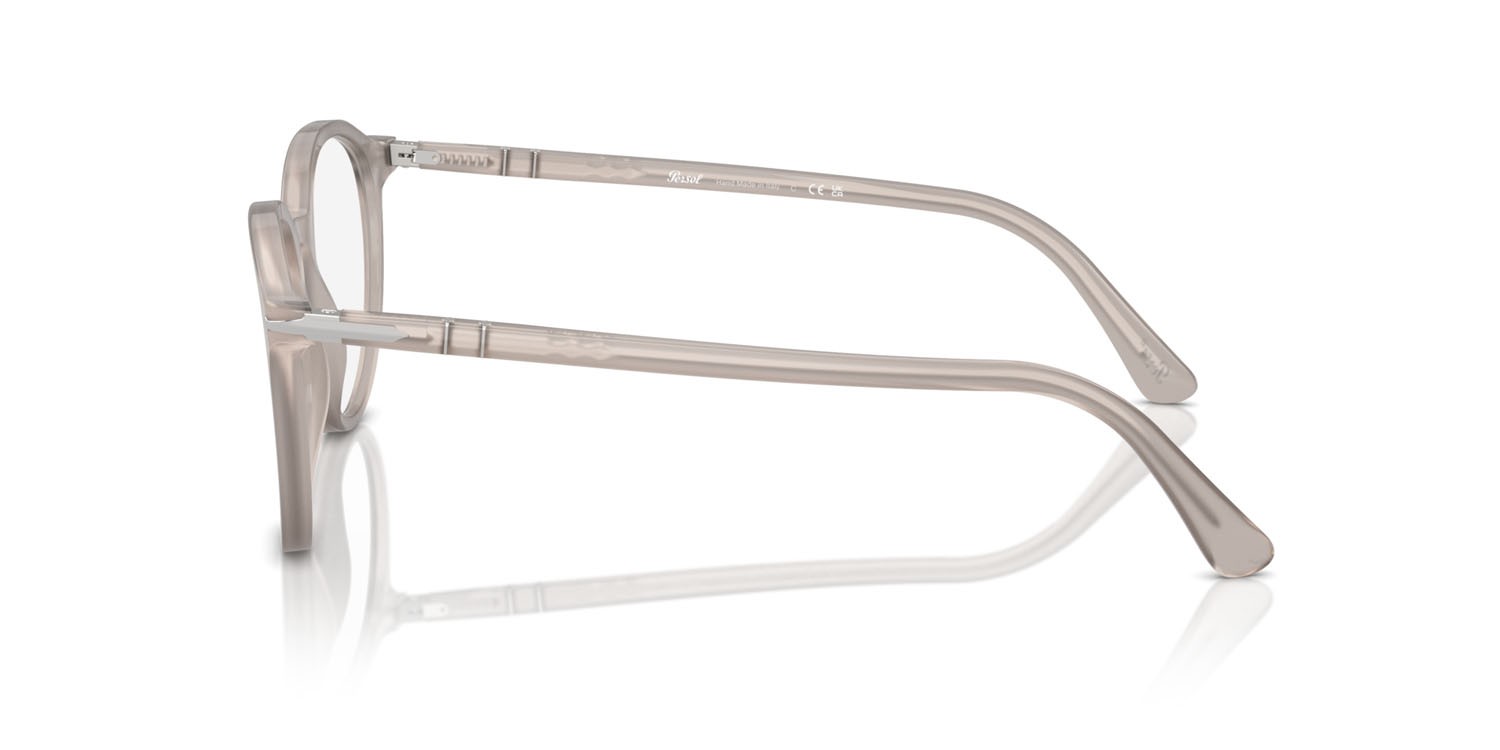 Eyeglasses Persol PO 3353V (1203) color grigio opale shape pantos lenses trasparente