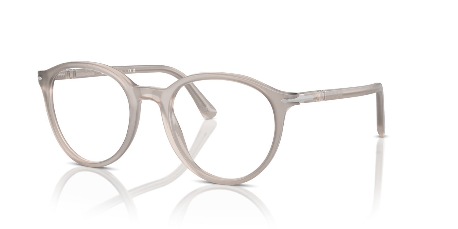 Eyeglasses Persol PO 3353V (1203) color grigio opale shape pantos lenses trasparente