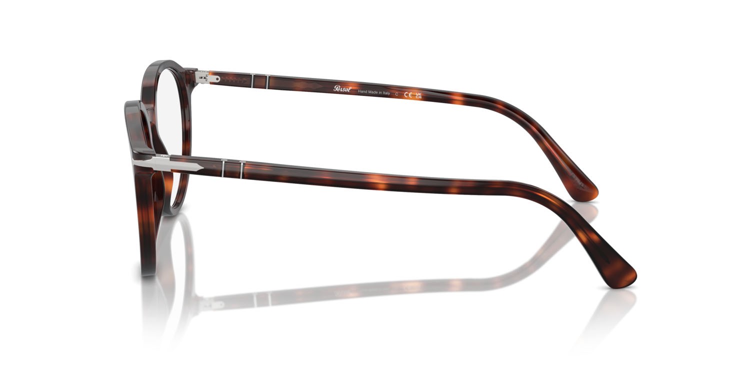 Occhiali da vista Persol PO 3353V (24) colore havana forma pantos lenti trasparente