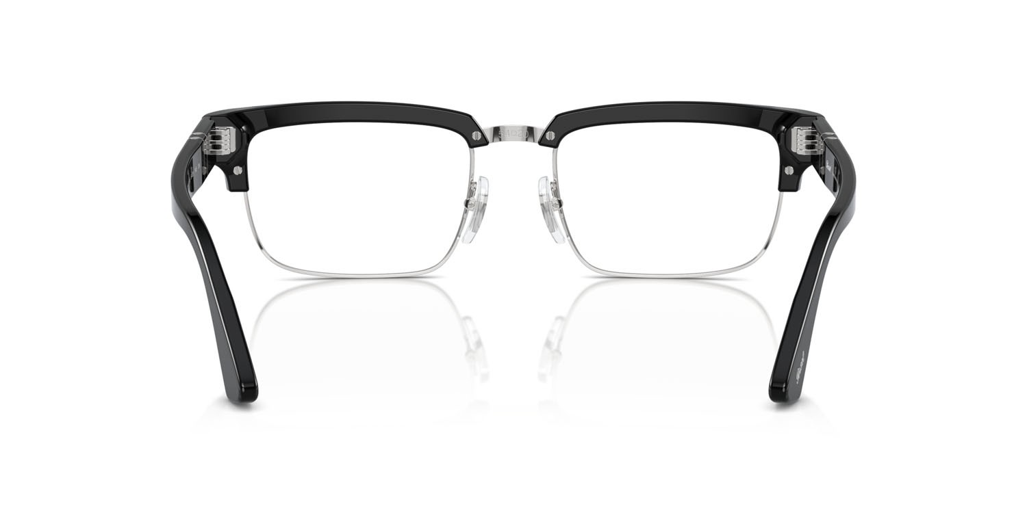 Eyeglasses Persol PO 3354V (95) color nero shape rectangle lenses trasparente