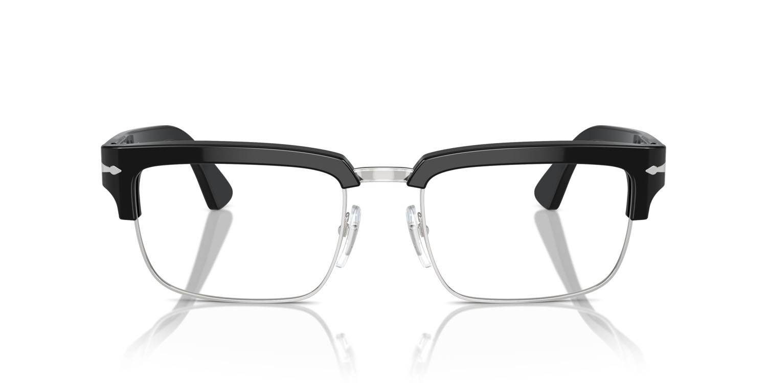 Eyeglasses Persol PO 3354V (95) color nero shape rectangle lenses trasparente