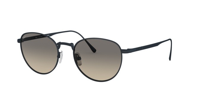 Occhiali da sole Persol PO 5002ST (800232) colore brusched navy forma pantos lenti clear gradient grey