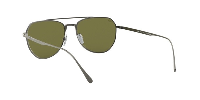 Occhiali da sole Persol PO 5003ST (80014E) colore pewter forma pantos lenti green polar