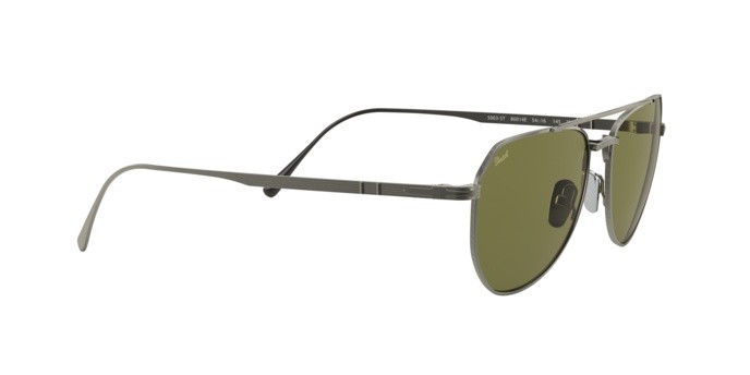 Occhiali da sole Persol PO 5003ST (80014E) colore pewter forma pantos lenti green polar