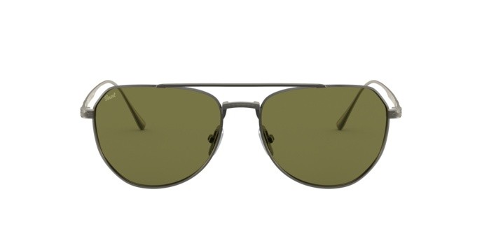 Occhiali da sole Persol PO 5003ST (80014E) colore pewter forma pantos lenti green polar