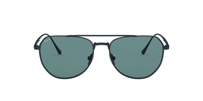 Sunglasses Persol PO 5003ST (8002P1) color brusched navy shape pantos lenses green polar