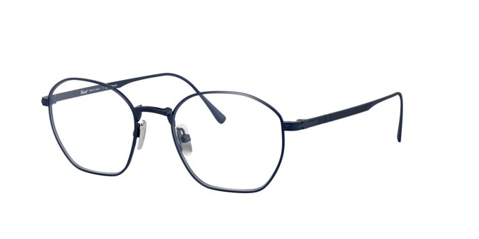 Occhiali da vista Persol PO 5004VT (8002) colore brusched navy forma irregolare lenti demo lens