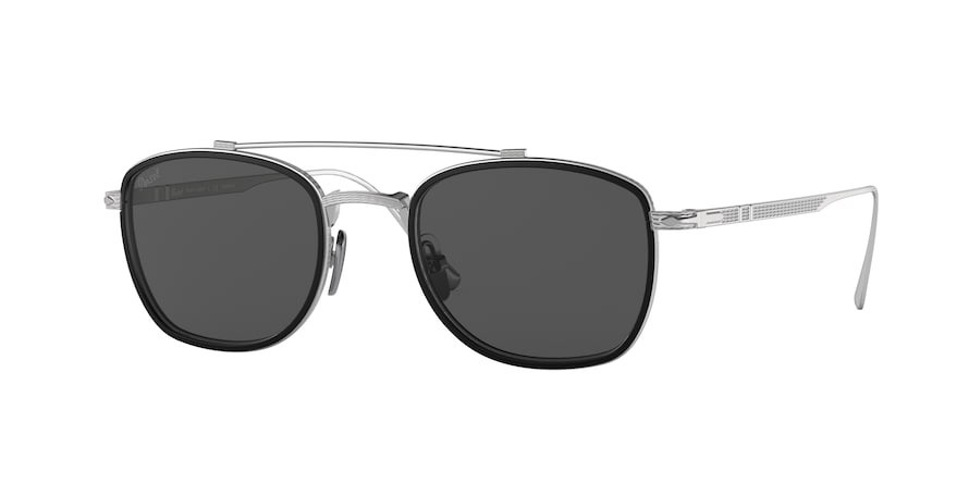 Sonnenbrillen Persol PO 5005ST (8006B1) farbe silver/black form quadratisch gläser dark grey