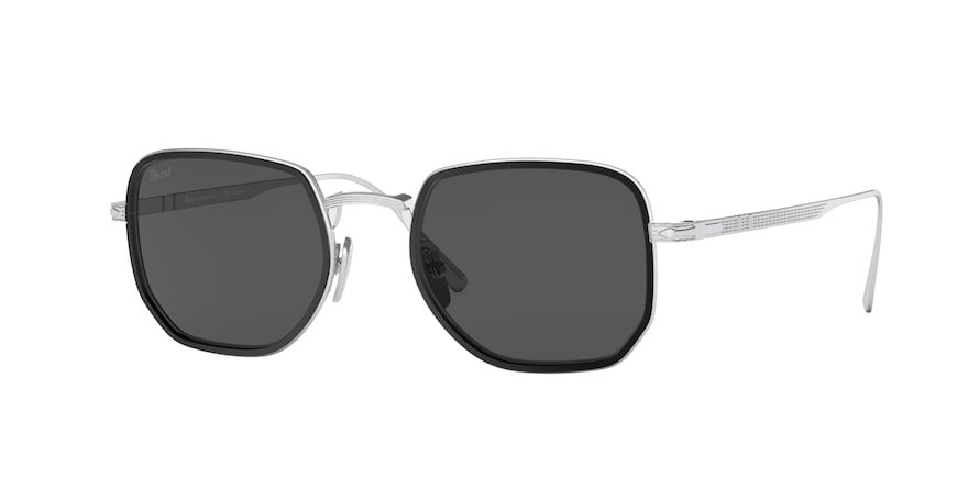 Occhiali da sole Persol PO 5006ST (8006B1) colore silver/black forma quadrato lenti dark grey