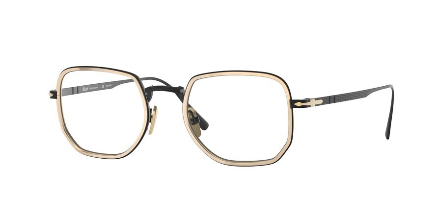 Eyeglasses Persol PO 5006VT (8008) color black/gold shape irregular lenses demo lens