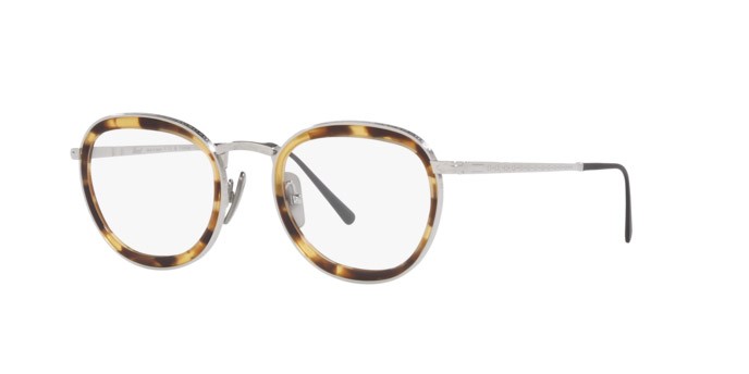 Occhiali da vista Persol PO 5009VT (8014) colore silver forma pantos lenti demo lens
