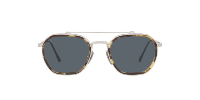 Occhiali da sole Persol PO 5010ST (8014R5) colore silver forma quadrato lenti blue