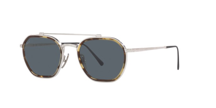 Occhiali da sole Persol PO 5010ST (8014R5) colore silver forma quadrato lenti blue