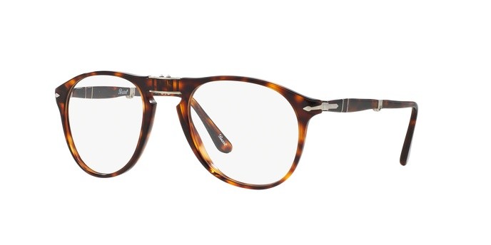 Eyeglasses PERSOL Folding PO 9714VM (24) color havana shape aviator lenses demo lens