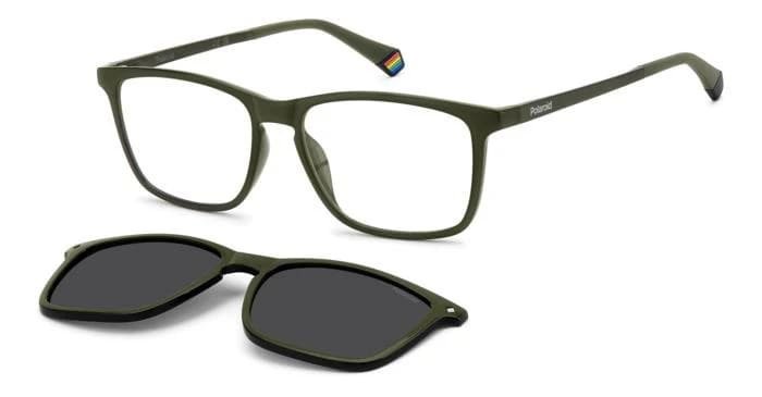Eyeglasses Polaroid Pld 6139/CS 203517 BHP color green black shape rectangle lenses grey polarized