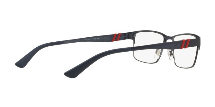 Eyeglasses Polo PH 1147 (9119) color matte blue shape rectangle lenses demo lens