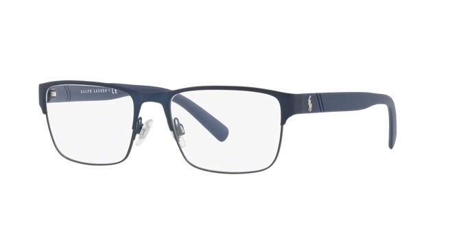 Eyeglasses Polo PH 1175 (9119) color matte navy blue shape rectangle lenses demo lens