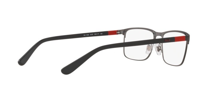Eyeglasses Polo PH 1190 (9157) color matte dark gunmetal shape rectangle lenses demo lens
