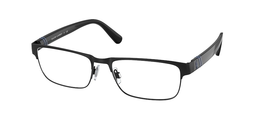 Eyeglasses Polo PH 1203 (9003) color shiny black shape rectangle lenses demo lens