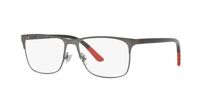 Eyeglasses Polo PH 1211 (9157) color semishiny dark gunmetal shape rectangle lenses demo lens