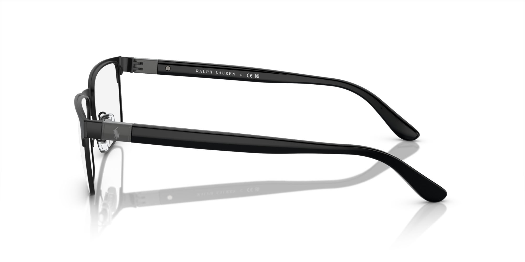 Brillen Polo PH 1222 (9304) farbe nero semi-brillante form rechteckig gläser lente demo