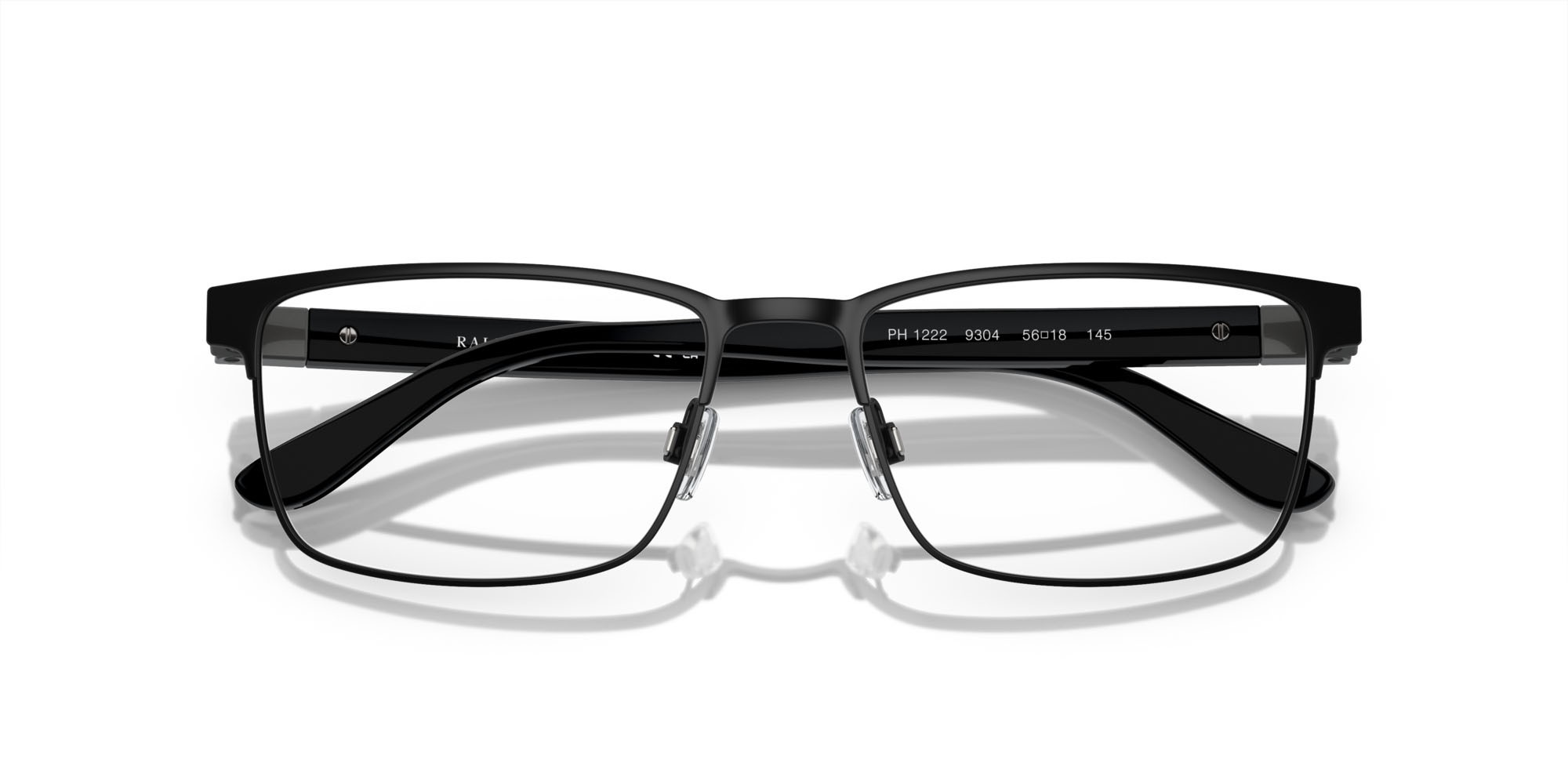 Brillen Polo PH 1222 (9304) farbe nero semi-brillante form rechteckig gläser lente demo