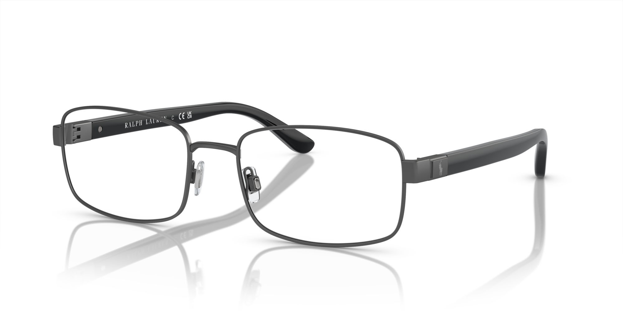 Occhiali da vista Polo PH 1223 (9307) colore gunmetal scuro semi-brillante forma rettangolare lenti lente demo