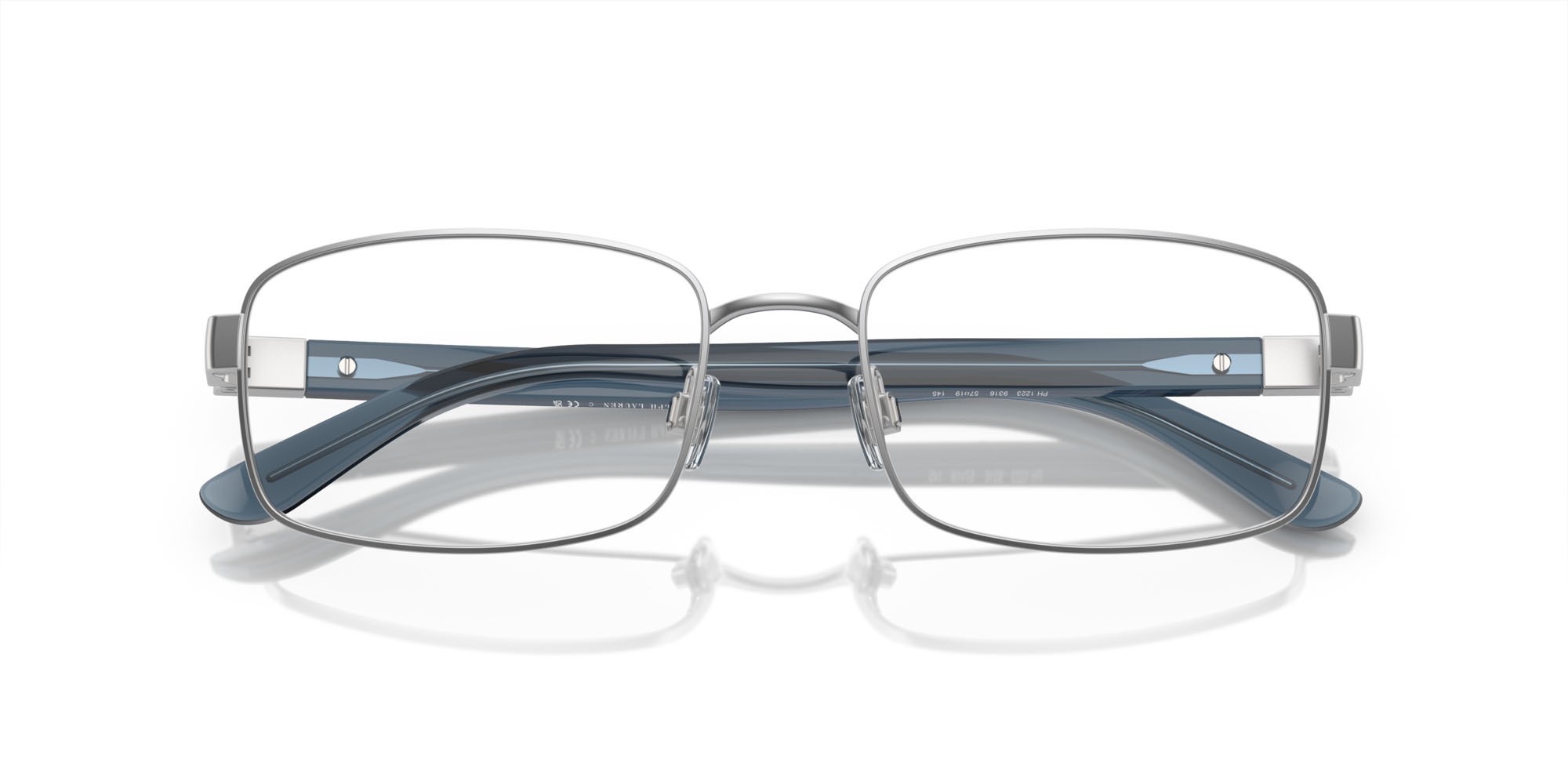 Occhiali da vista Polo PH 1223 (9316) colore argento semi-brillante forma rettangolare lenti lente demo