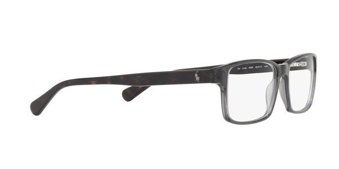 Eyeglasses Polo PH 2123 (5536) color shiny black crystal shape rectangle lenses demo lens