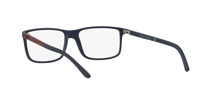Eyeglasses Polo PH 2126 (5506) color matte blue shape rectangle lenses demo lens