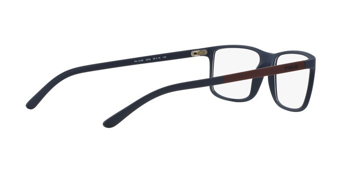 Eyeglasses Polo PH 2126 (5506) color matte blue shape rectangle lenses demo lens