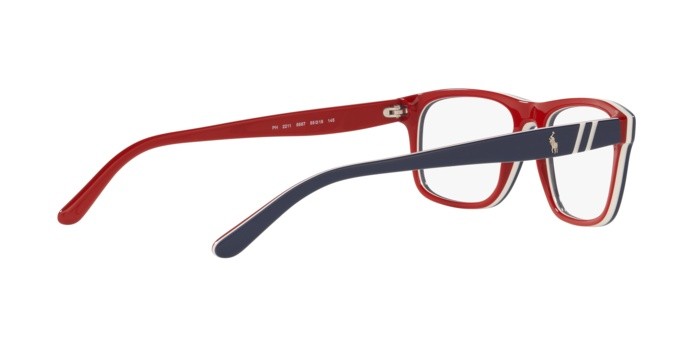 Brillen Polo PH 2211 (5667) farbe blue/white/red form rechteckig gläser demo lens