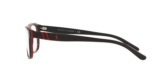 Brillen Polo PH 2211 (5668) farbe black/red/black form rechteckig gläser demo lens