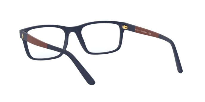 Eyeglasses Polo PH 2212 (5303) color matte navy blue shape rectangle lenses demo lens