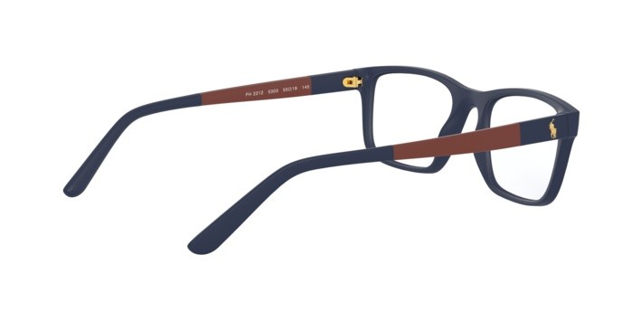 Eyeglasses Polo PH 2212 (5303) color matte navy blue shape rectangle lenses demo lens