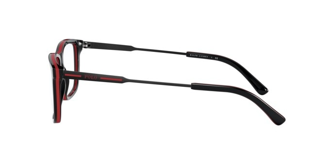 Eyeglasses Polo PH 2216 (5668) color black/red/black shape rectangle lenses demo lens