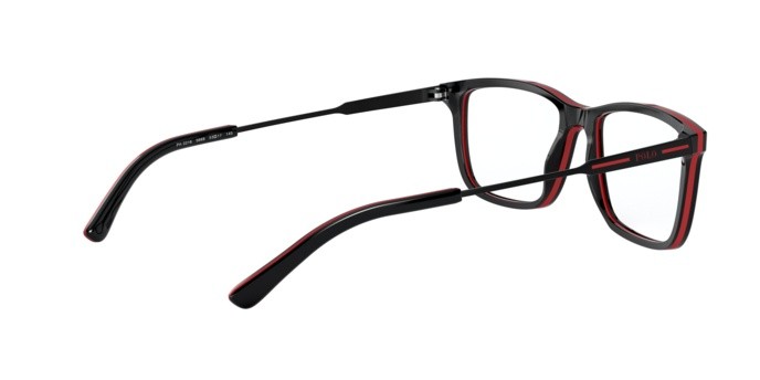Eyeglasses Polo PH 2216 (5668) color black/red/black shape rectangle lenses demo lens