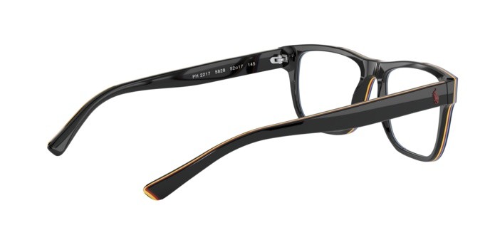 Brillen Polo PH 2217 (5828) farbe top black/red/yellow/black form quadratisch gläser demo lens
