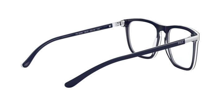Brillen Polo PH 2226 (5870) farbe shiny navy blue/white/navy form quadratisch gläser demo lente