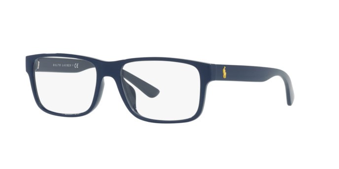 Eyeglasses Polo PH 2237U (5620) color shiny navy blue shape square lenses demo lens