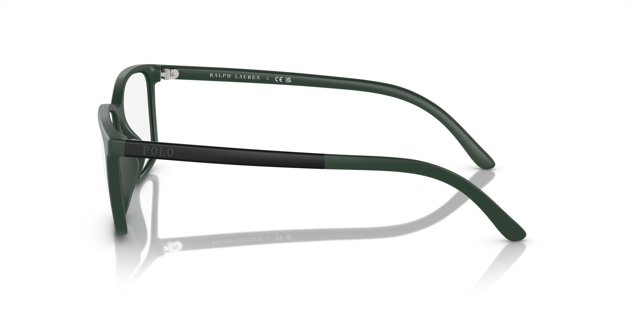 Brillen Polo PH 2250U (5508) farbe verde bottiglia opaco form rechteckig gläser lente demo