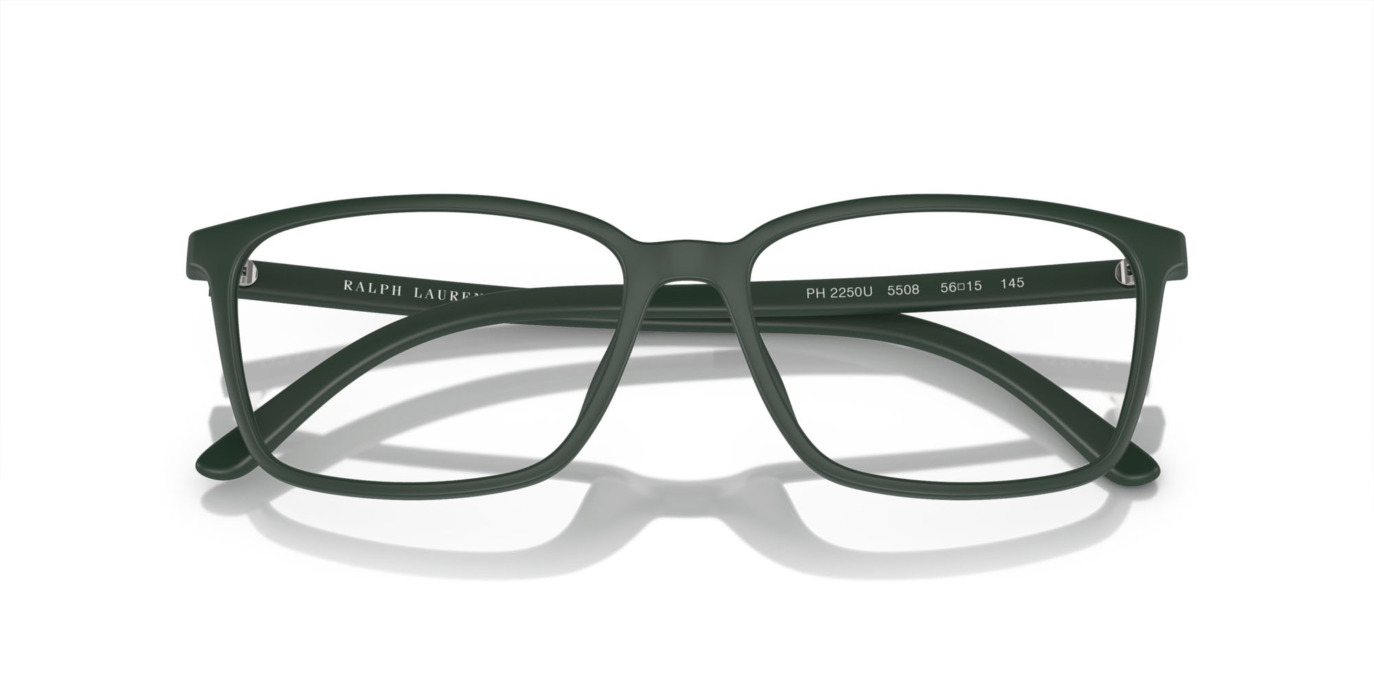 Brillen Polo PH 2250U (5508) farbe verde bottiglia opaco form rechteckig gläser lente demo