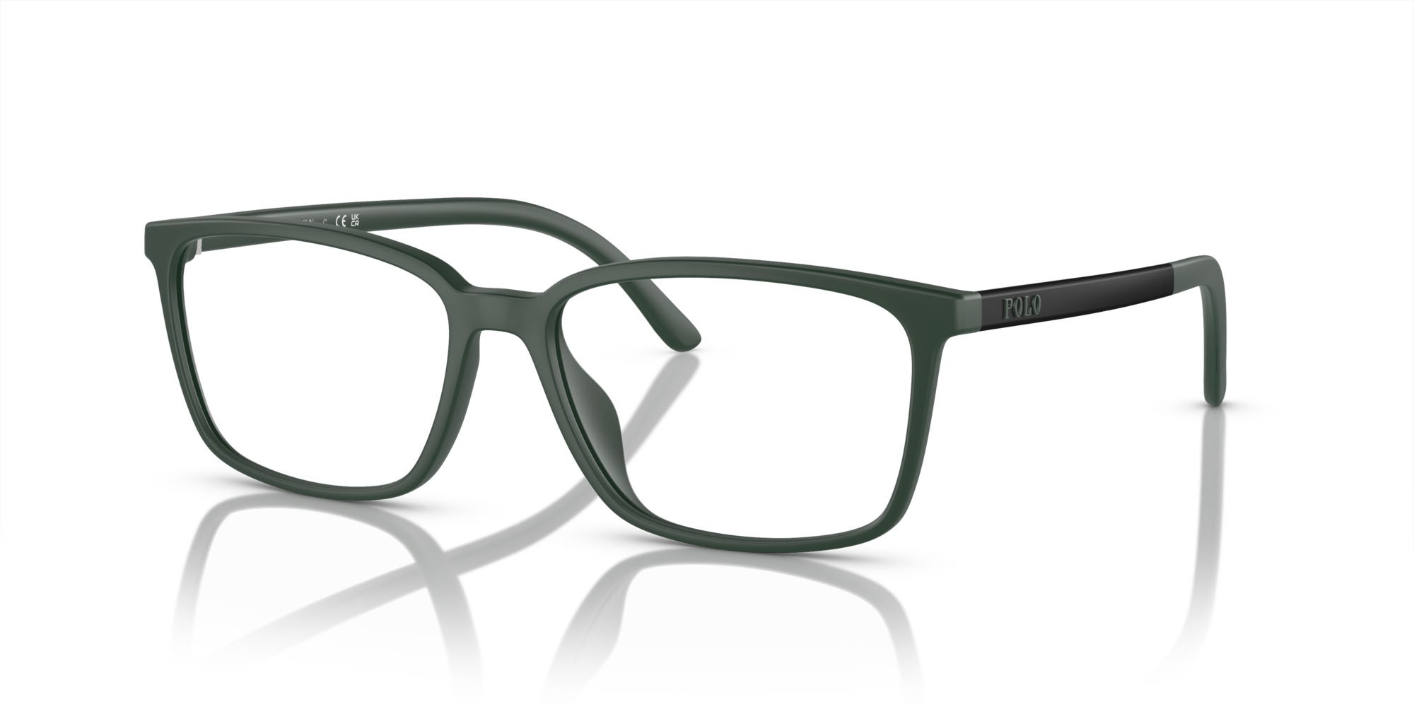 Brillen Polo PH 2250U (5508) farbe verde bottiglia opaco form rechteckig gläser lente demo