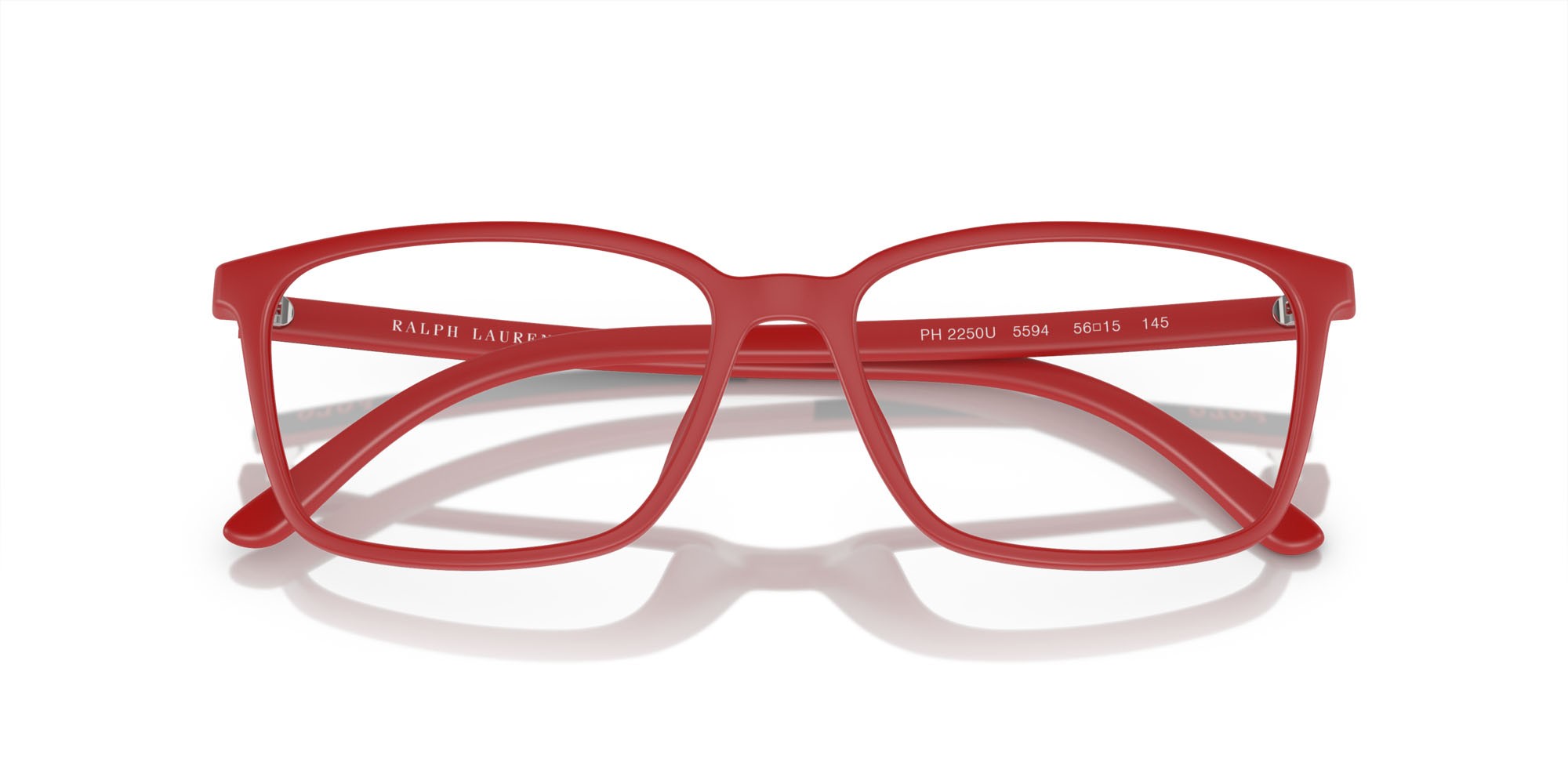 Brillen Polo PH 2250U (5594) farbe rosso opaco form rechteckig gläser lente demo